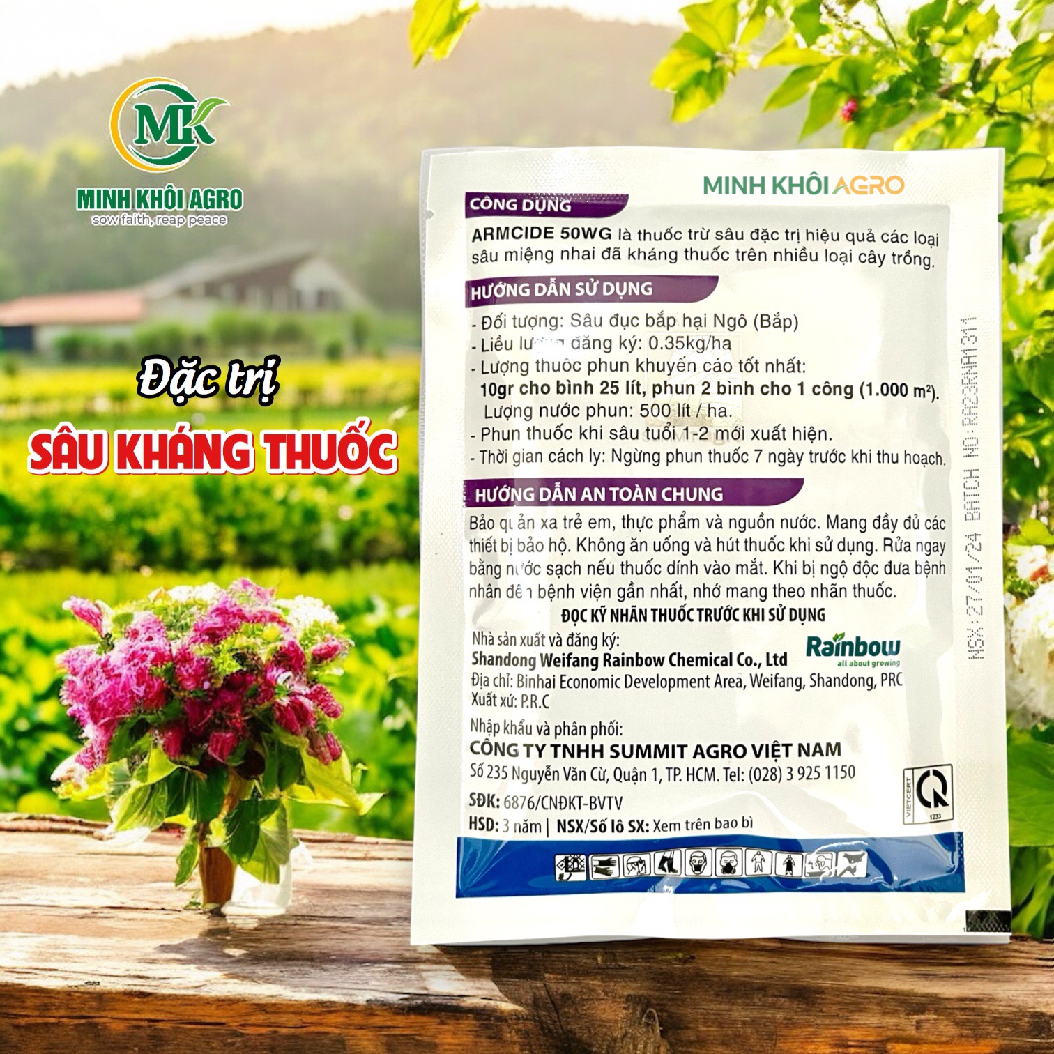 Thuốc trừ sâu ARMCIDE 50WG - Gói 50g